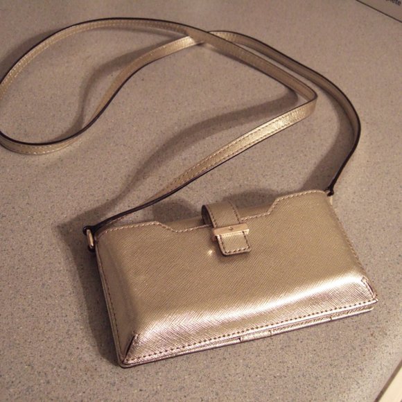 kate spade Accessories Kate Spade Gold Metallic Leather Crossbody